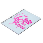 Hallo Dort herrlich schöne Lady Face Typografy Notizblock (Linke Seite)