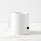 Hallo dort hübsch mit schwarzem/weißem Skript Kaffeetasse (Vorderseite Links)