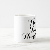 Hallo dort hübsch mit schwarzem/weißem Skript Kaffeetasse (Mittel)