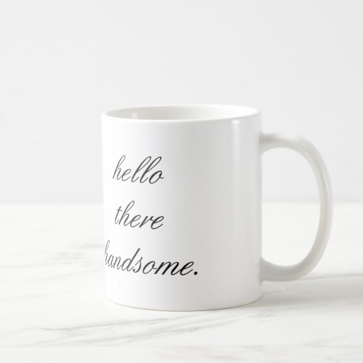 hallo dort hübsche Kaffeetasse (Rechts)
