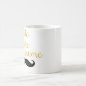 Hallo dort hübsche Schnurrbart-Tasse Kaffeetasse (Mittel)