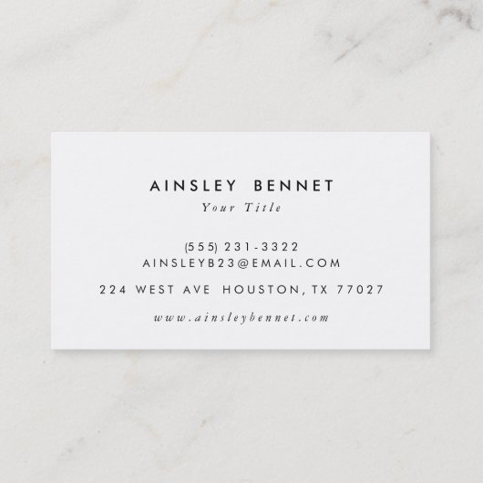 Hallo dort moderne Tafel-Visitenkarten Visitenkarte (Rückseite)