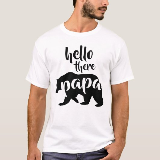 Hallo dort Papa-Bär T-Shirt (Vorderseite)