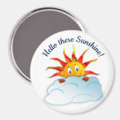 Hallo dort Sunshine Magnet, Lächeln Sonne Magnet (Vorderseite/Rückseite)