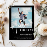 Hallo, DREI! Minimal 30. Geburtstag Party Einladung<br><div class="desc">Machen Sie aus Ihrem Liebsten den 30. Geburtstag zu einem unvergesslichen Fest mit unserer Hello DRITTTY minimalen Design-Party Einladung. Mit nur wenigen Klicks können Sie ihr Foto hinzufügen,  die Vorlage Ihren Ereignisdetails anpassen und ein einmaliges Party erstellen,  das garantiert beeindrucken kann</div>