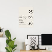 Hallo Dreißig Minimal Moderner 30. Geburtstag Poster (Heimbüro)