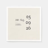 Hallo Dreißig Minimal Moderner 30. Geburtstag Serviette (Vorderseite)