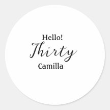 Hallo dreißigster Geburtstag Name einfach minimal 