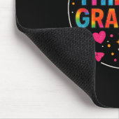 Hallo Dritte Klasse Gefärbte Krawatte Stift zurück Mousepad (Ecke)