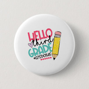Hallo dritte Klasse #lass uns das machen Glücklich Button