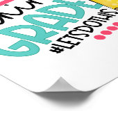 Hallo dritte Klasse #lass uns das machen Glücklich Poster (Ecke)