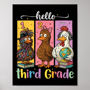 Hallo Dritte-Klasse-Shirt Poster
