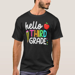 Hallo Dritte Klasse Team 3. Klasse zurück zur Schu T-Shirt
