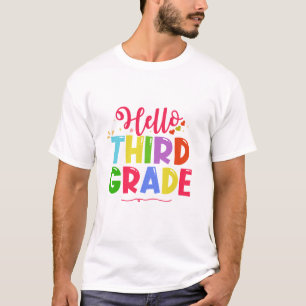 Hallo Dritte Klasse zurück zur Schule 3. Schultag T-Shirt