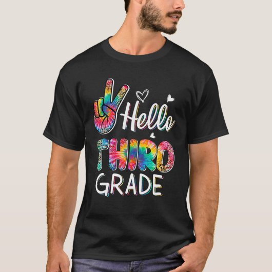 Hallo Dritter Grad Gefärbte Krawatte Leopard Cool T-Shirt (Vorderseite)