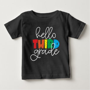 Hallo Dritter Schullehrer Dritter Klasse T-Shi Baby T-shirt