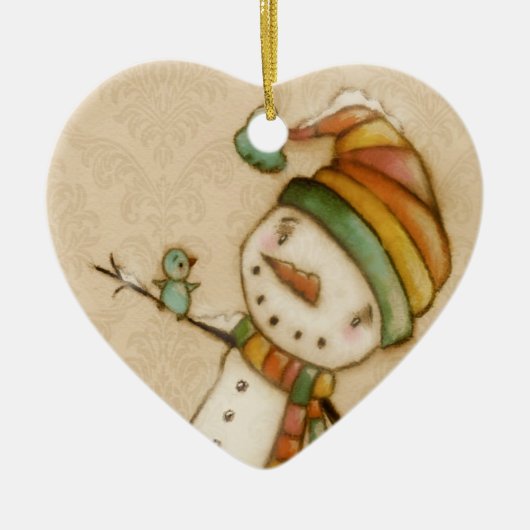 Hallo Drossel - Keramik-Verzierung Keramik Ornament (Vorne)