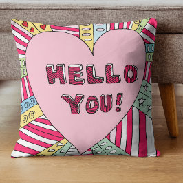 Hallo du bunter Kissen Moderner Trend Kissen