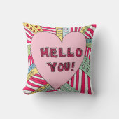 Hallo du bunter Kissen Moderner Trend Kissen (Vorderseite)