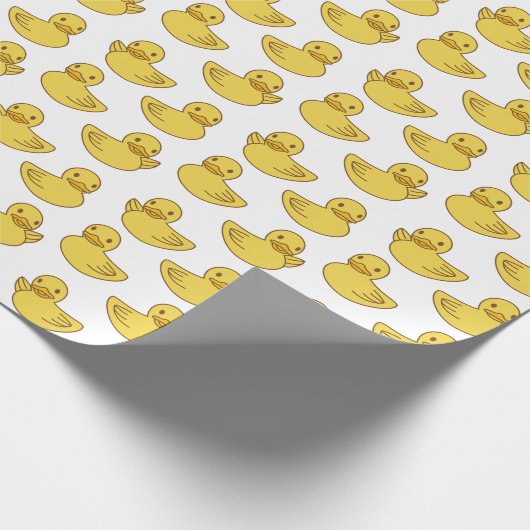 Hallo Ducky Niedlich Rubber Enten Geschenkpapier (Ecke)