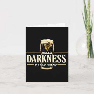 Hallo Dunkelheit alter Freund irisches Bier St. Pa Karte