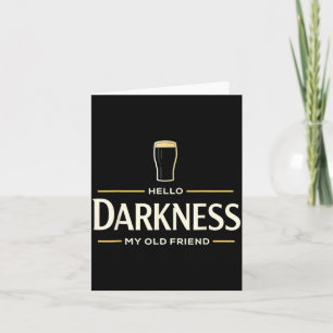 Hallo Dunkelheit alter Freund irisches Bier St Pat Karte