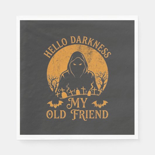 Hallo Dunkelheit Alter Freund Sensenmann Orange Mo Serviette (Vorderseite)