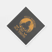 Hallo Dunkelheit Alter Freund Sensenmann Orange Mo Serviette (Ecke)