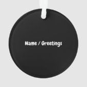 Hallo Dunkelheit, die ich mit dir wieder trinken g Ornament (Rückseite)