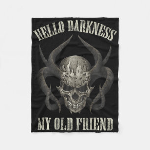 Hallo Dunkelheit Mein alter Freund Demon Skull Hor Fleecedecke