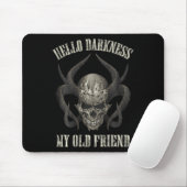 Hallo Dunkelheit Mein alter Freund Demon Skull Hor Mousepad (Mit Mouse)