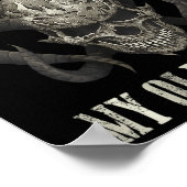 Hallo Dunkelheit Mein alter Freund Demon Skull Hor Poster (Ecke)