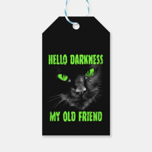 Hallo Dunkelheit Mein alter Freund: Grüne Augen Geschenkanhänger (Vorderseite)