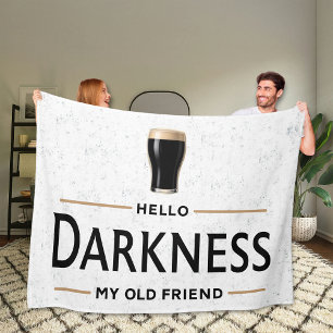 Hallo Dunkelheit mein alter Freund Lustiger St. Pa Fleecedecke