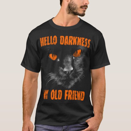 Hallo Dunkelheit Mein alter Freund: Orange Augen T-Shirt (Vorderseite)