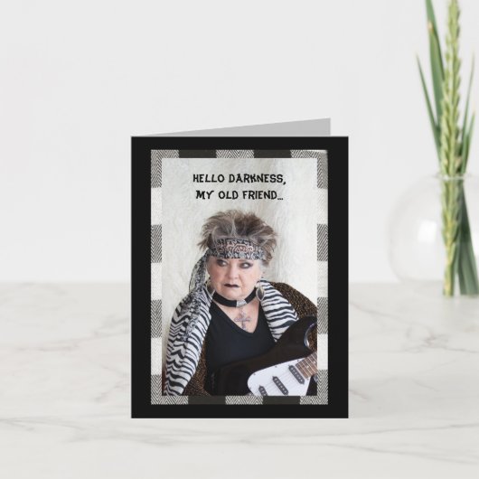 Hallo Dunkelheit, meine alte Freundin lustige Kart Karte (Vorderseite)