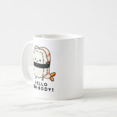 Hallo Ebi-body Funny Ebi Sushi Pun Kaffeetasse (Vorderseite Links)
