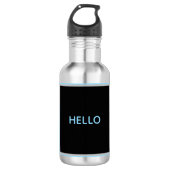 Hallo Edelstahlflasche (Vorderseite)