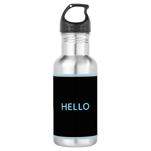 Hallo Edelstahlflasche (Vorderseite)