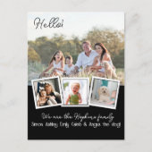 Hallo Editable Wir sind neu im Nachbarschaftsfoto Postkarte (Vorderseite)