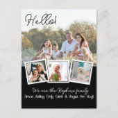 Hallo Editable Wir sind neu im Nachbarschaftsfoto Postkarte (Vorderseite)