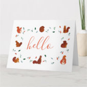 Hallo Eichhörnchen Blank Karte (Vorderseite)