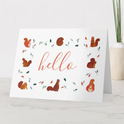 Hallo Eichhörnchen Blank Karte (Vorderseite)