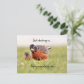 Hallo - Einfach in Postkarte einchecken (Stehend Vorderseite)