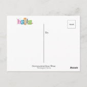 Hallo - Einfach in Postkarte einchecken (Rückseite)