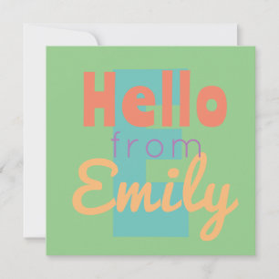 Hallo einladen von Vorlage funky Flat Card