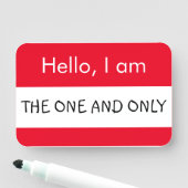 Hallo ... Eins und Nur Namensschild (Beispiel)