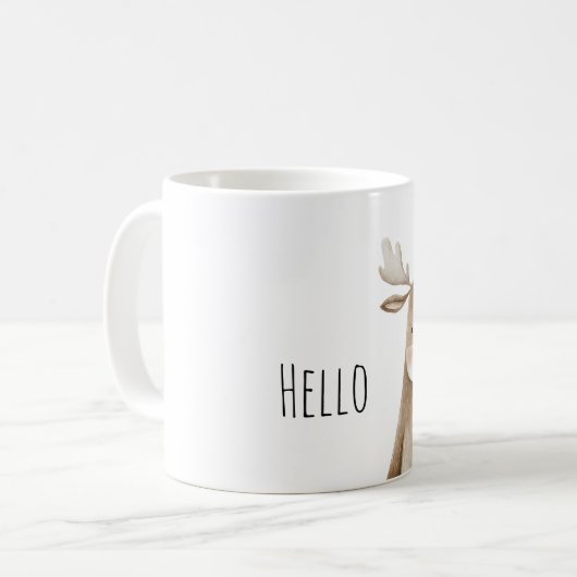 Hallo Elch Kaffeetasse (Vorderseite Links)