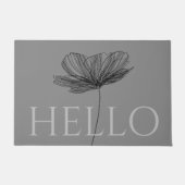 Hallo Elegante Floral Line Zeichnend Niedlich Chic Fußmatte (Vorderseite)