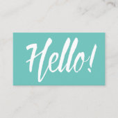 Hallo eleganter tadelloser grüner Fotograf Visitenkarte (Vorderseite)